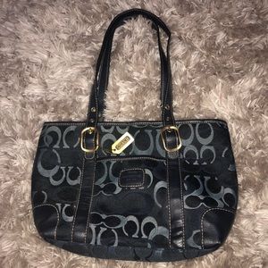 Coach vintage navy blue purse